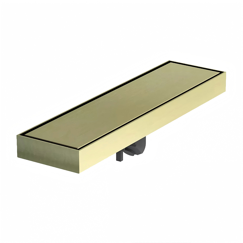 PVD Brushed Gold 30cm Invisible Floor Drain