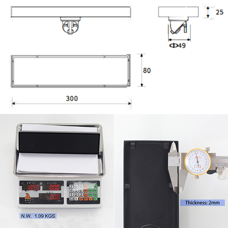 30cm Invisible Floor Drain Series