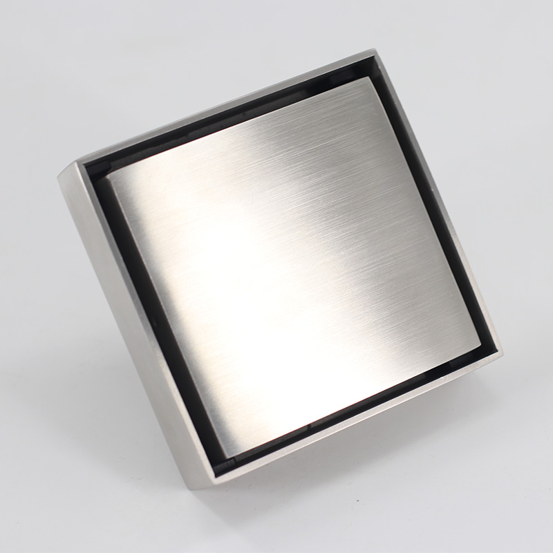 Stainless Steel 10cm Brushed Invisible Floor Drain