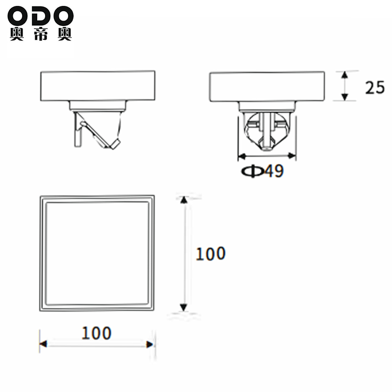 PVD Brushed Gold 10cm Invisible Floor Drain