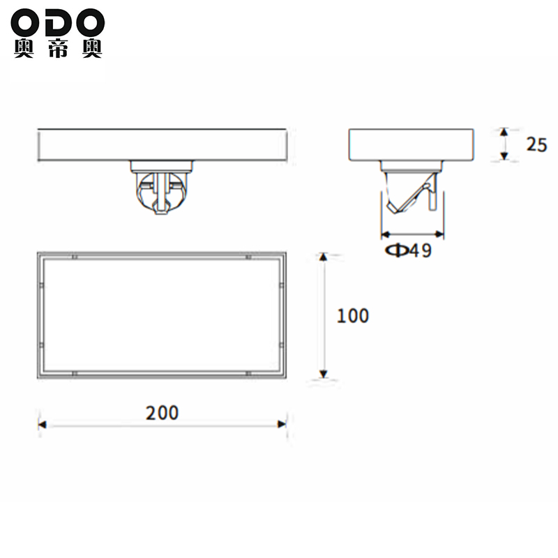 Bathroom 20cm Invisible Floor Drain Series