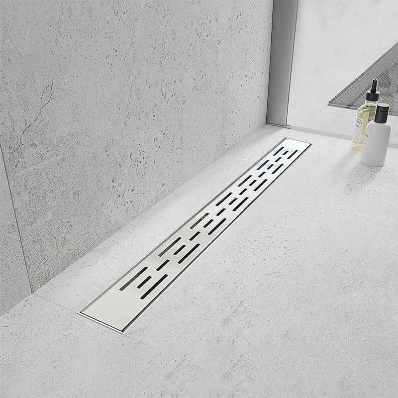 24 Inch Rectangular Brushed Linear Drain Series