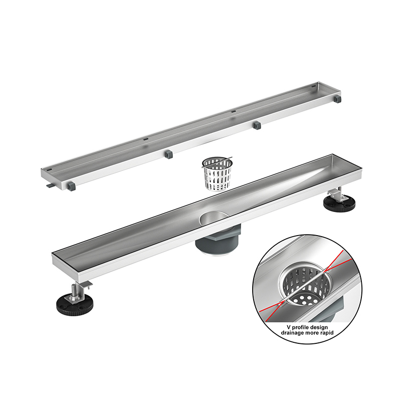 24 Inch Rectangular Stainless Steel Linear Drain