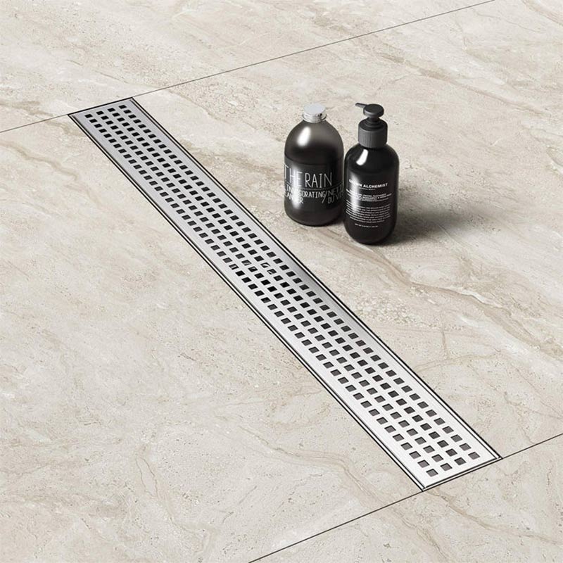 24 Inch Rectangular Square Pattern Grille Drain