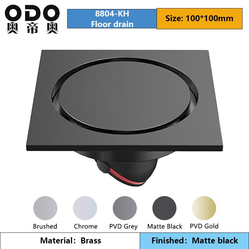 100mm laiton noir rond drain couvercle