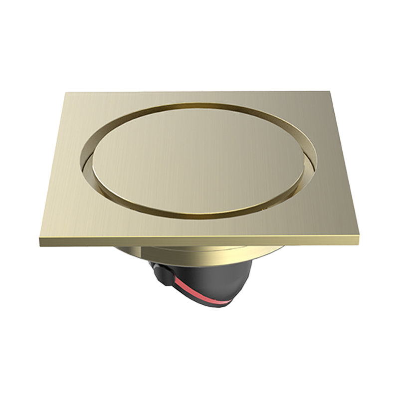 100mm Brass Gold Round Pattern Cover Drain