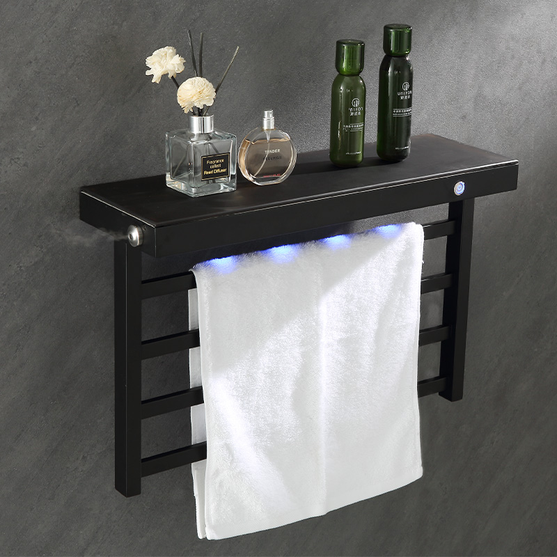 Matte Black Multifunctional Electric Towel Rack