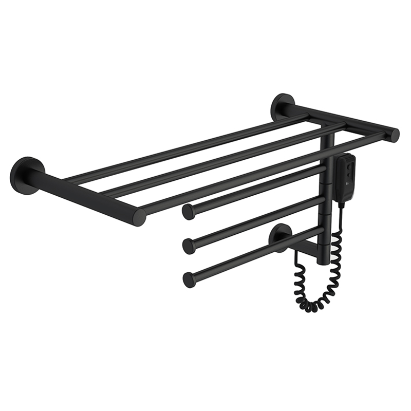 Matte Black Electric Heated Towel Rack