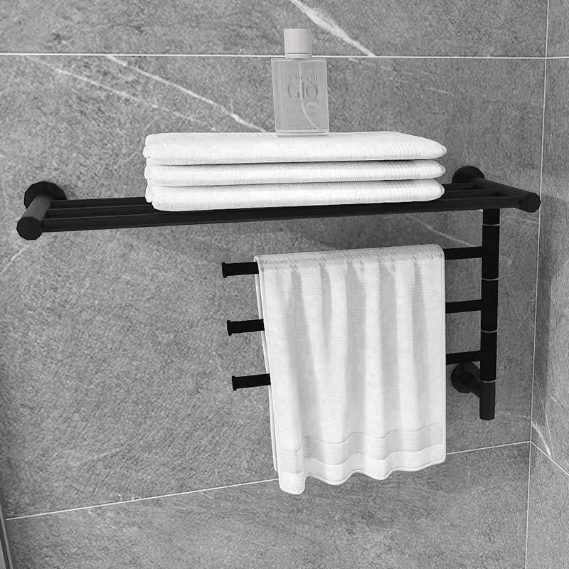 Matte Black Electric Heated Towel Rack