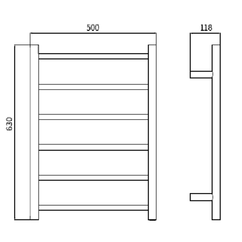 Brushed Carbon Fiber Electric Towel Rack