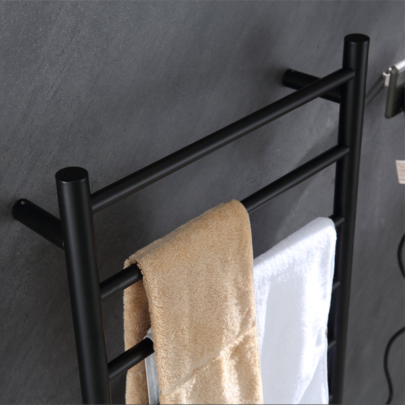 Matte Black Carbon Fiber Electric Towel Rack