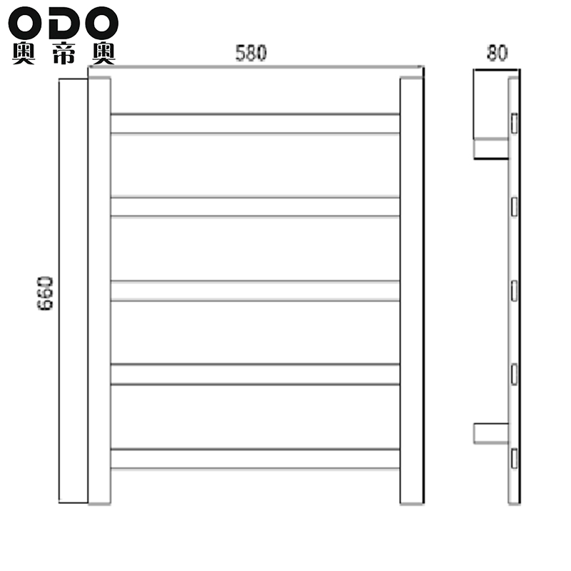 Mirror Polished Carbon Fiber Electric Towel Rack