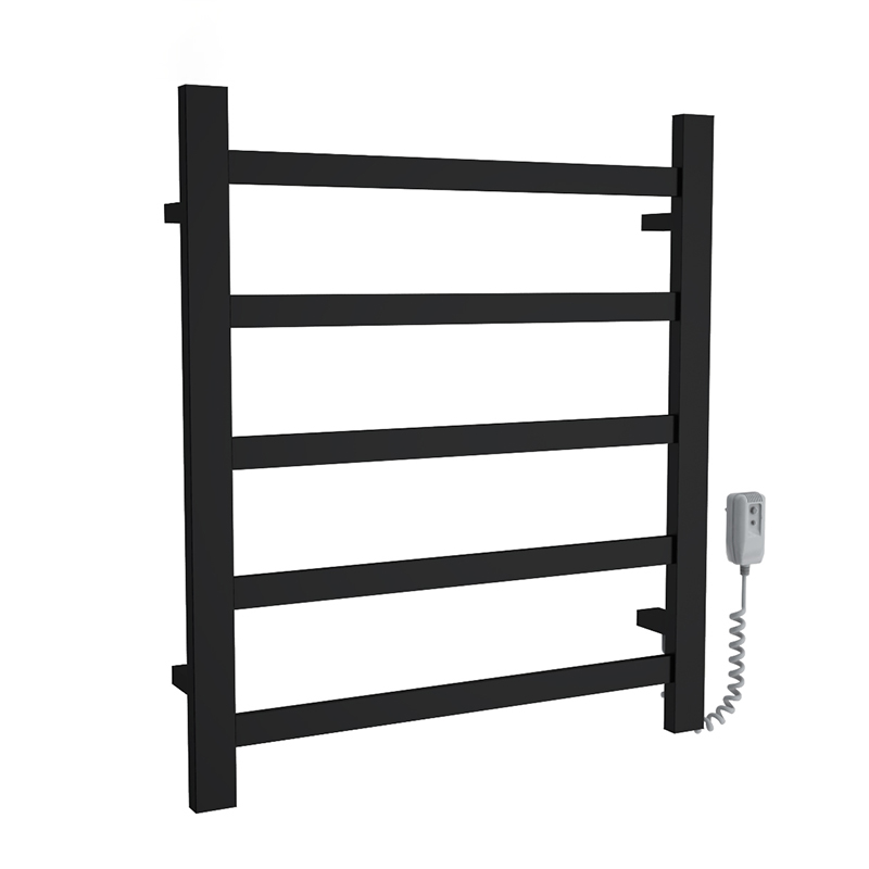 Stainless Steel Matte Black Heated Towel Rack