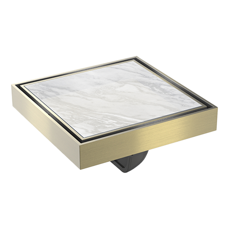 PVD Brushed Gold 15cm Invisible Floor Drain