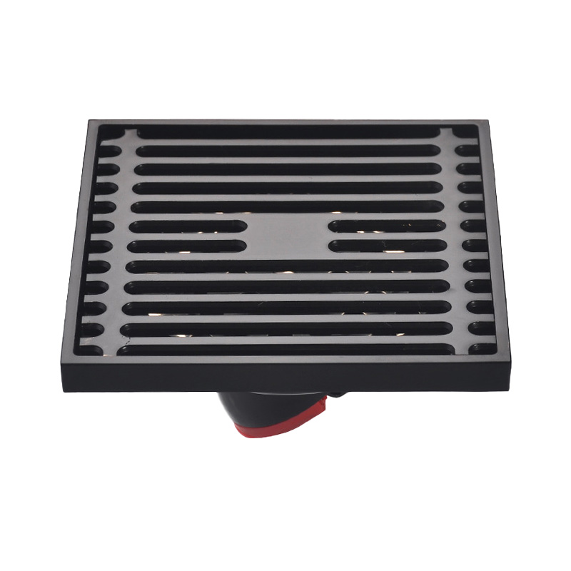 100mm Brass Matte Black Linear Grate Drain