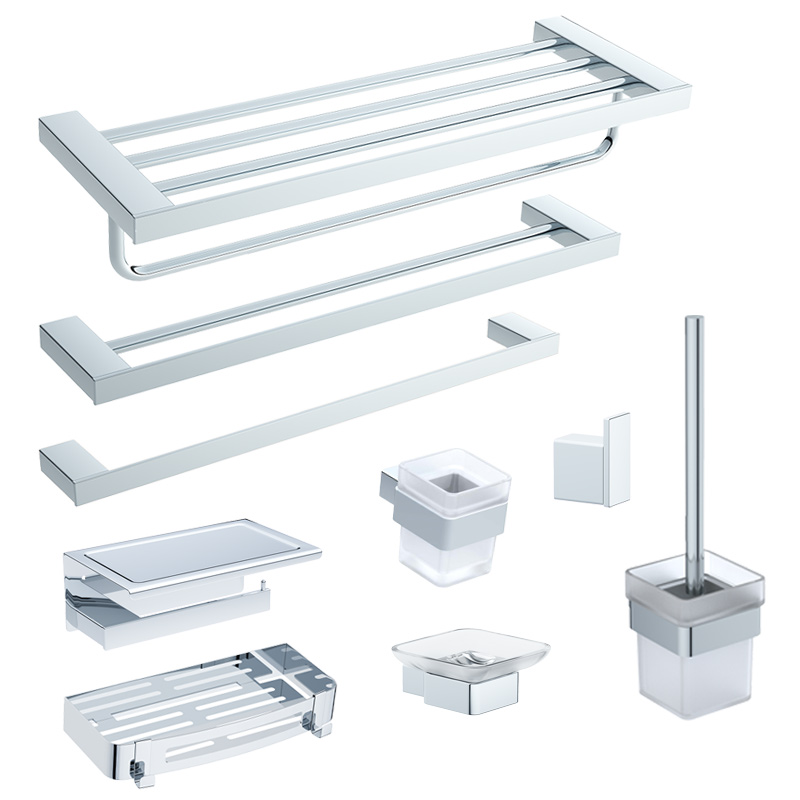 Chrome Y07 Series Bathroom Accessories Set