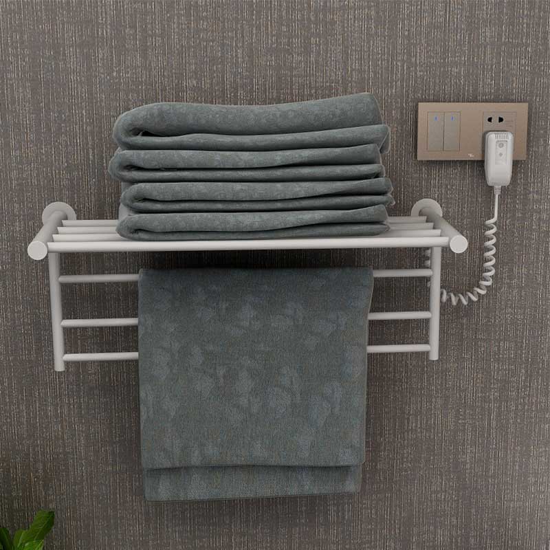 Stainless Steel Matte White Electric Towel Rack