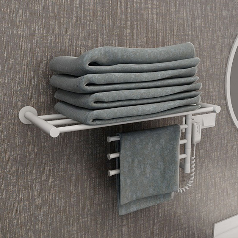 Matte White Electric Heated Towel Rack