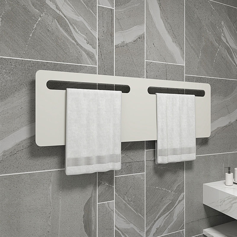 Aluminum Matte White Electric Towel Rack